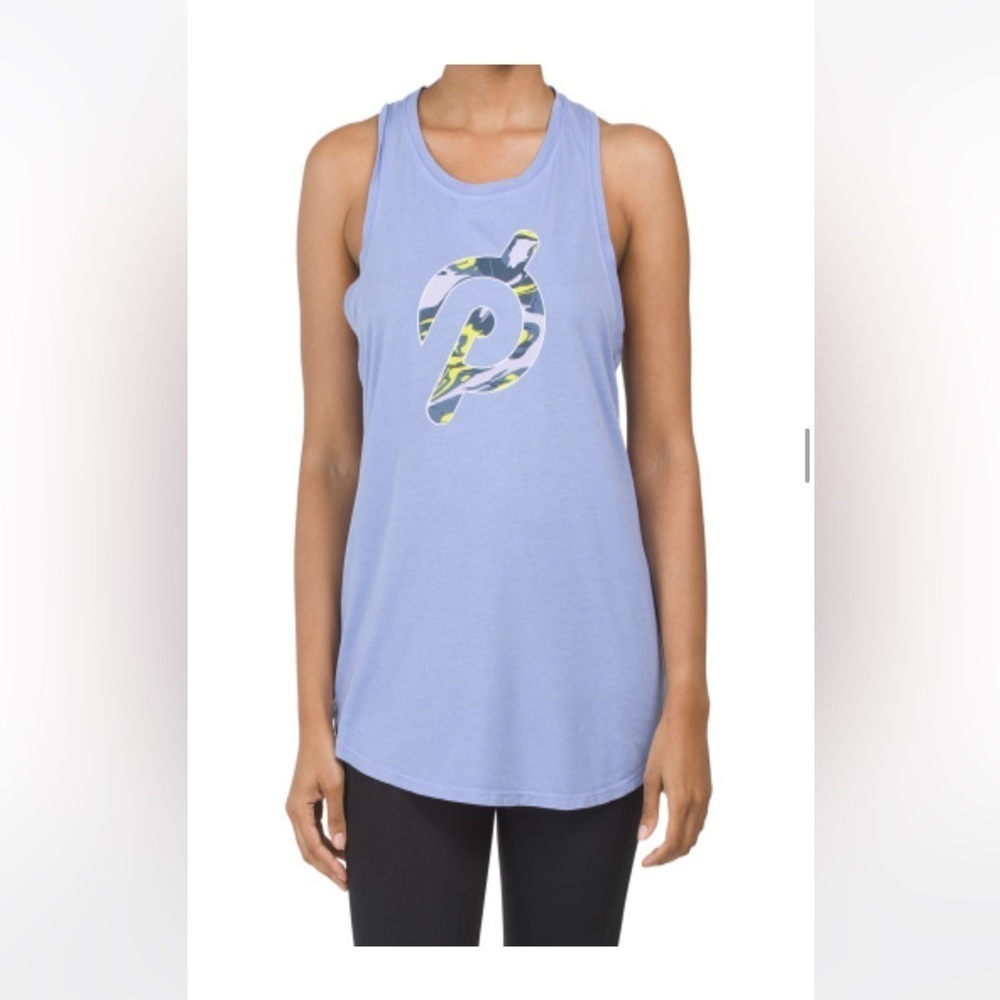 Peloton Purple Flower Racer Tank Top NWT